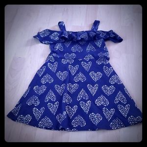 Girls Size 6 CUTE Navy/Gold Dress